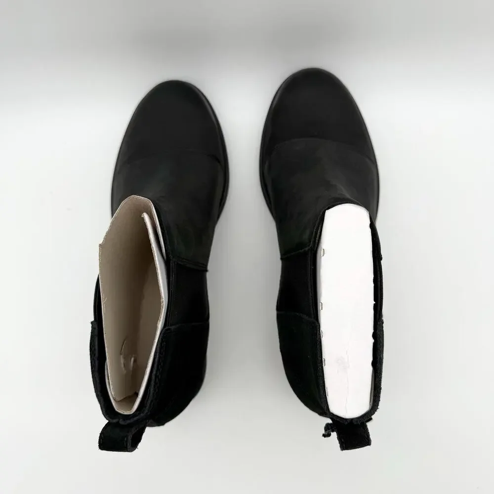 Sorel Womens Evie ll Chelsea Ankle Bootie US 11 EU 42 Black Suede Waterproof NIB